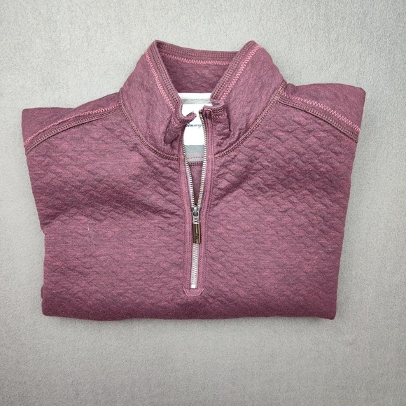 Tommy Bahama Sweater Mens Medium Purple Quarter Zip Paradise Island Pullover‎ - Picture 1 of 12